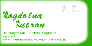 magdolna kutron business card